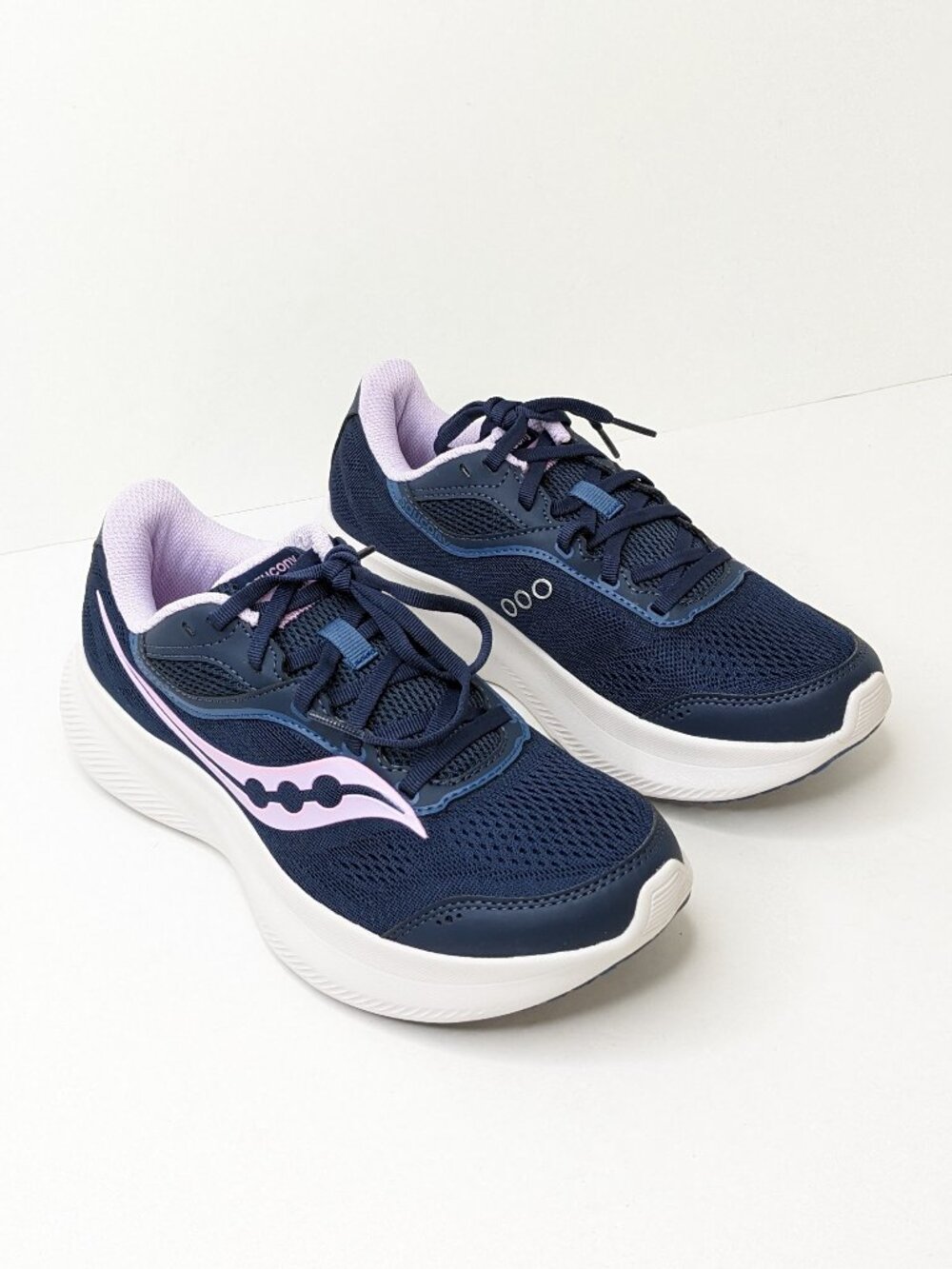 Saucony Cohesion 18 Running Shoes Navy Violet Womens 8 Wide